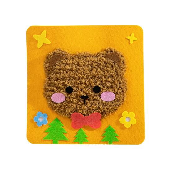 1/7/10Pcs Christmas Handmade DIY Material Bag Easy to Operate Embroidered Doll Set with Cartoon Animal Pattern Sewing Craft Kit