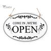 Easy To Install Shop Sign Wooden Open Closed Sign, Double-Sided Hanging Door with Vintage Wall Mounted Store Frame, Waterproof Storefront Business