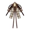 Elegant Academic-style Bow Brooch Coffee-colored Bow Accessory British Retro Brooch  Formal Outfits