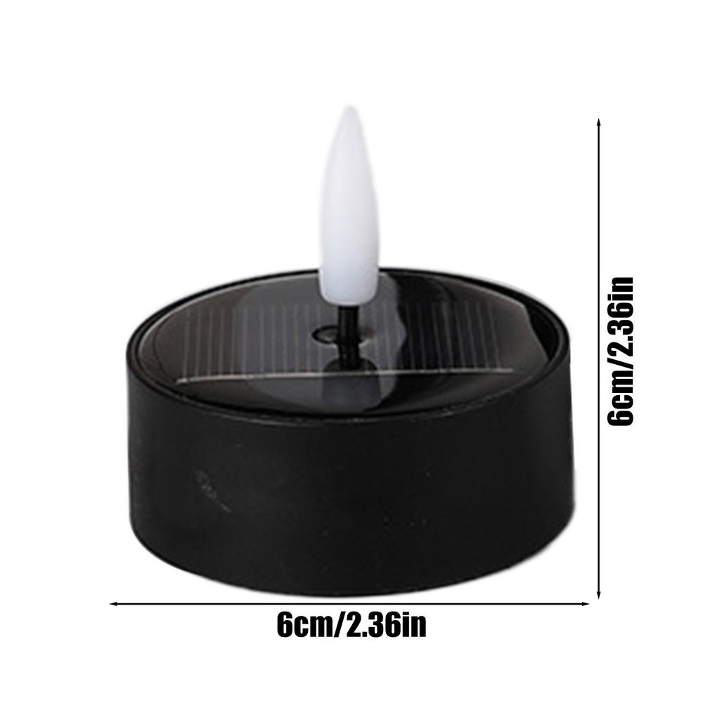 

Flameless Fake Candle Solar Candles LED Lights for Outside 4 Pieces Waterproof Outdoor Decor for Halloween Decorations Pathway чорний