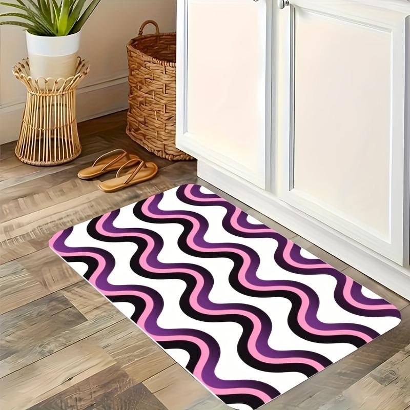 1PC Flowers Pattern Kitchen Rug Non-Slip Door Mat Pop Design Bathroom Rug Bath Mat Carpet for Home Sink Laundry Decoreeree