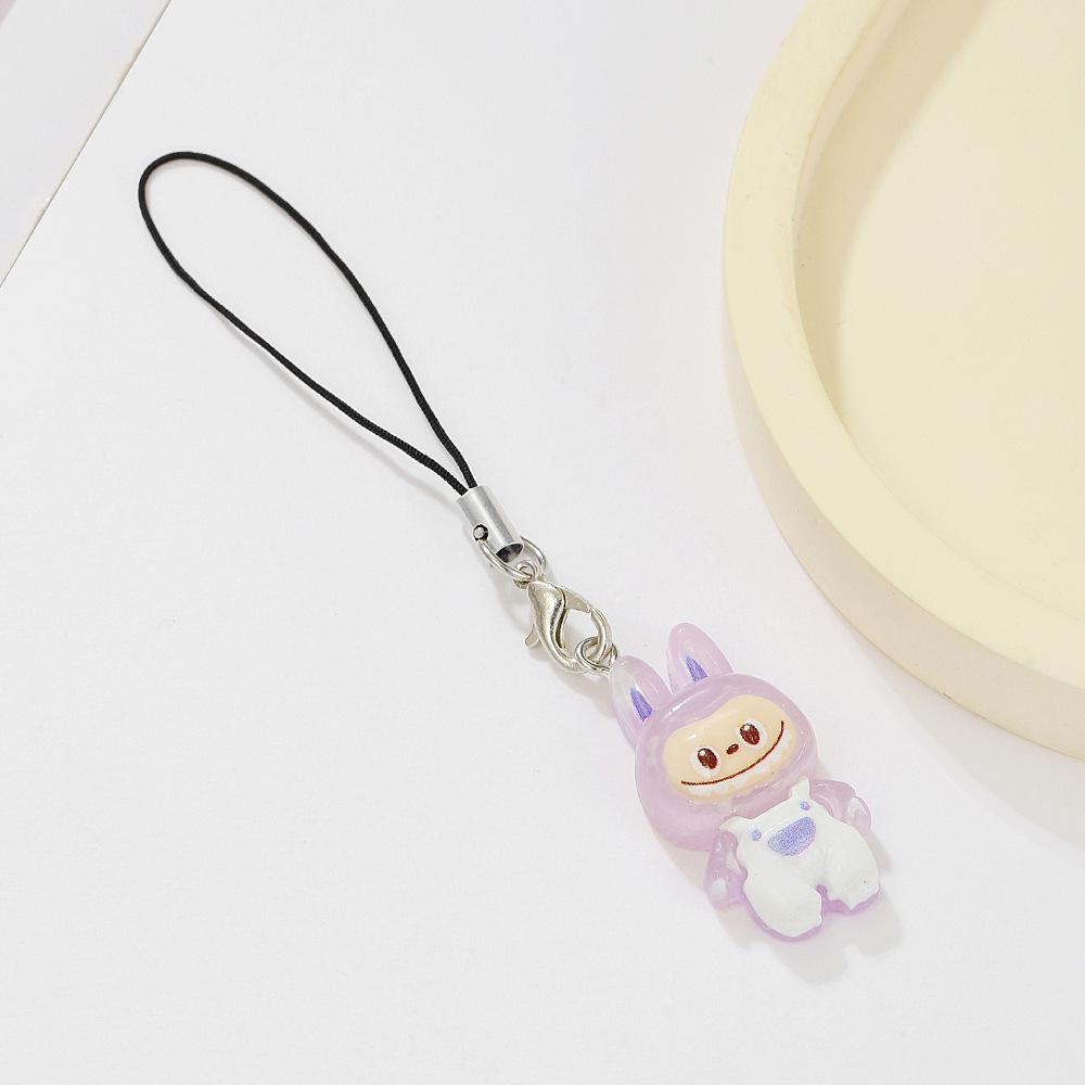 Labubu Cartoon DIY Phone & Earphone Case Lanyard - Cute Chain for Couples & Besties
