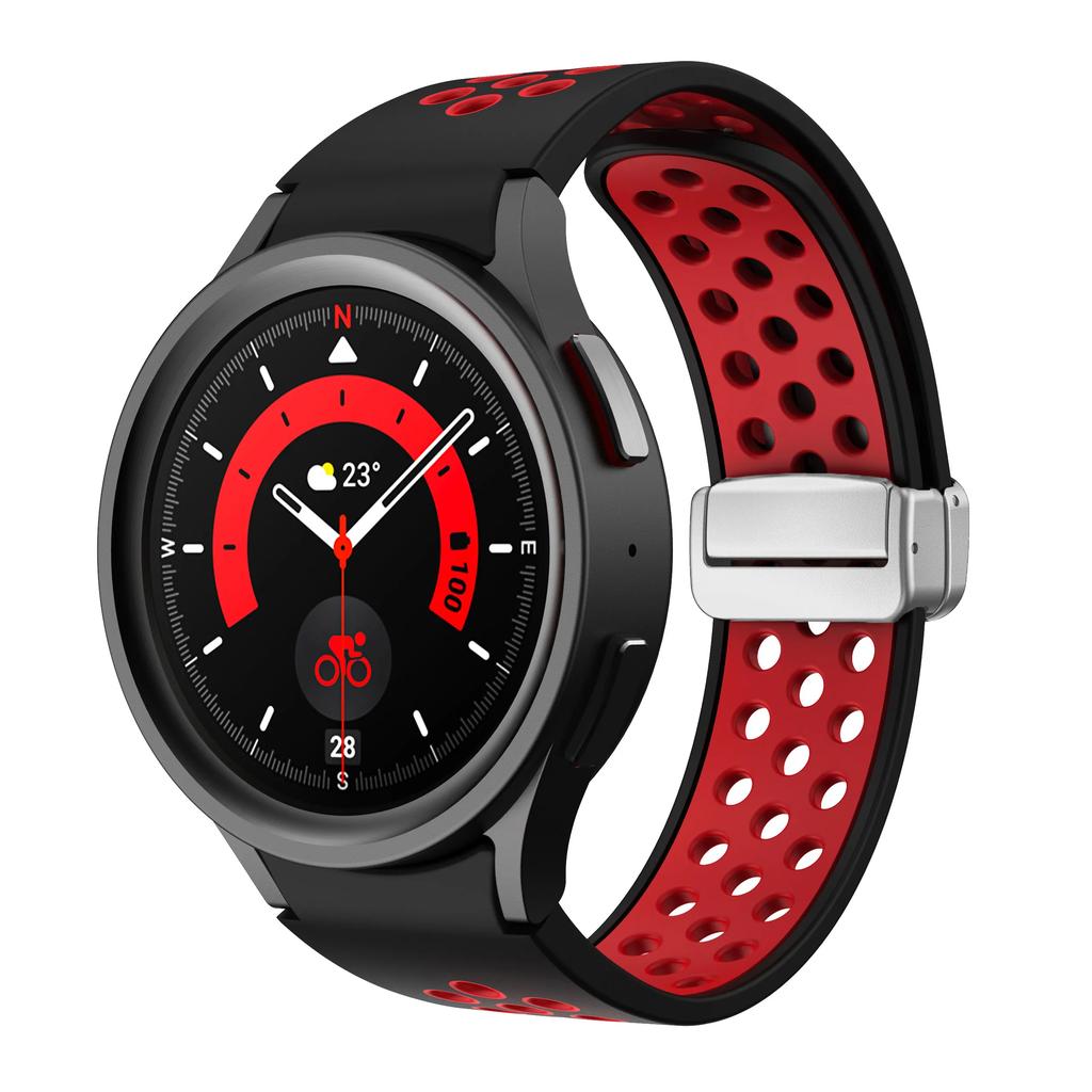 Magnetic Silicone Band for Samsung Galaxy Watch 6 Classic 43 47mm 4 42 46mm 5 Pro 45mm No Gaps Loop Strap for 4/5/6 40 44mm Belt