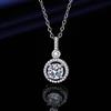 Necklace For Women Sterling S925 Silver With White Gold Plated Lab Diamond Jewelry Wedding Pendant ZircomGood product
