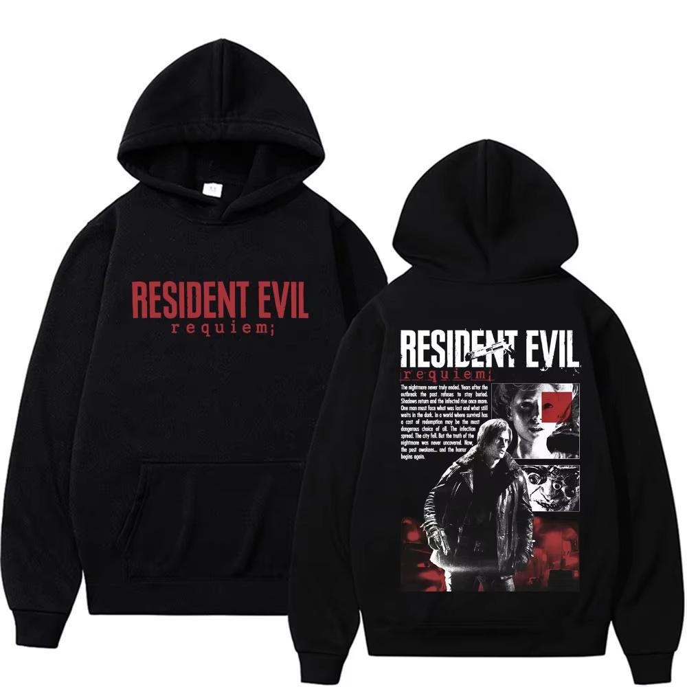 Unisex Limited Leon Kennedy Resident Evil Requiem Hoodie, Trendy Classic Vintage Fleece Long Sleeve Sweatshirt