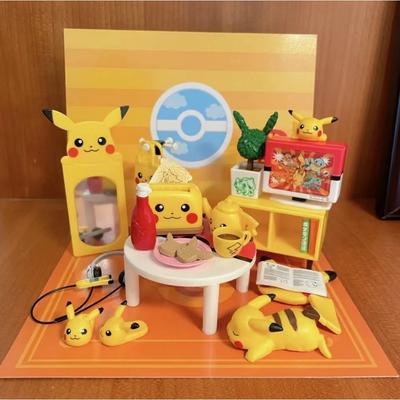 Pokemon Pikachu Room Miniature Scene Props Blind Box Anime Action Figures Toy Desktop Decoration Kids Birthday Gifts