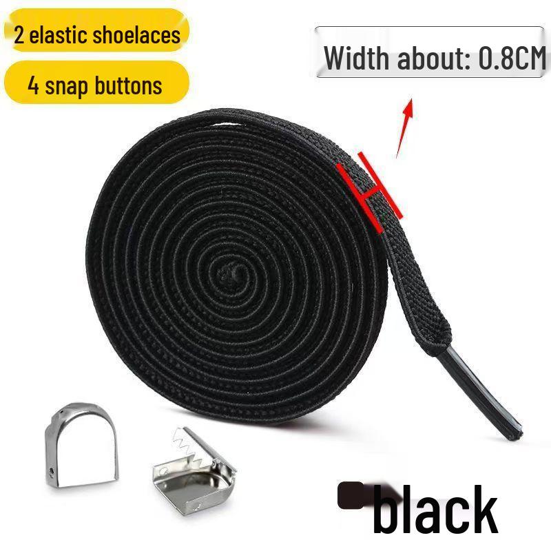 8mm Elastyczne sznurówki bez wiązania z klamrą zatrzaskową dla mężczyzn i kobiet