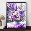 New Arrival 5D DIY Full Circle Diamond Painting "Purple Bouquet" Embroidery Cross Stitch Home Decor Gift