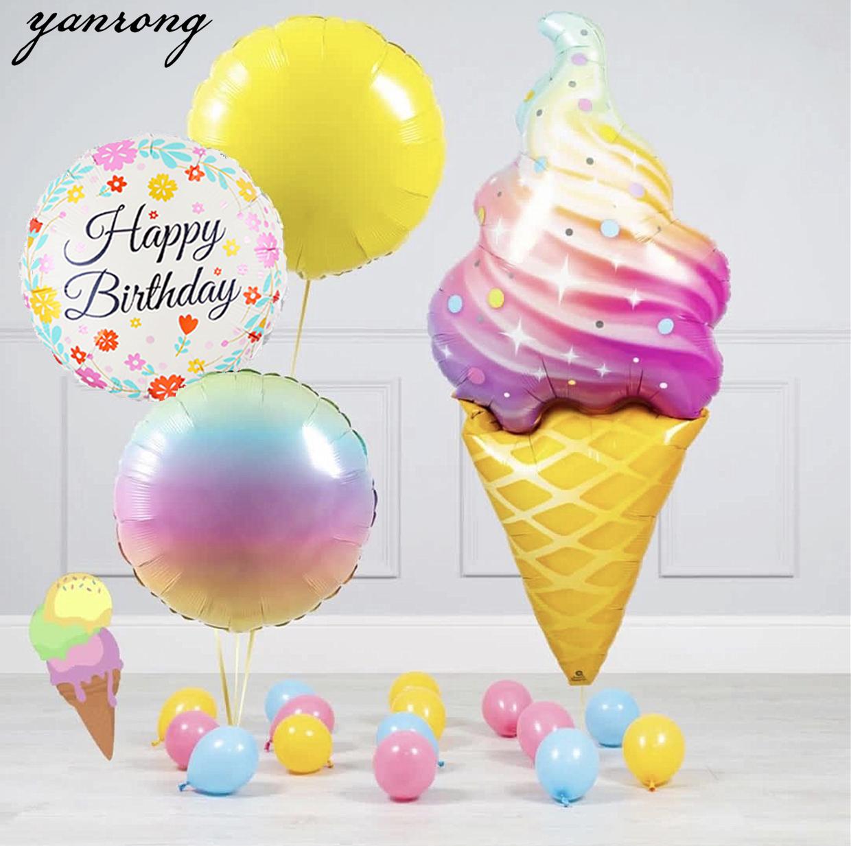 

32-дюймовый пончик цифровой фольгированный шар мороженое гелиевый шар украшение на день рождения детская игрушка сладкий цифровой воздушный шар душ