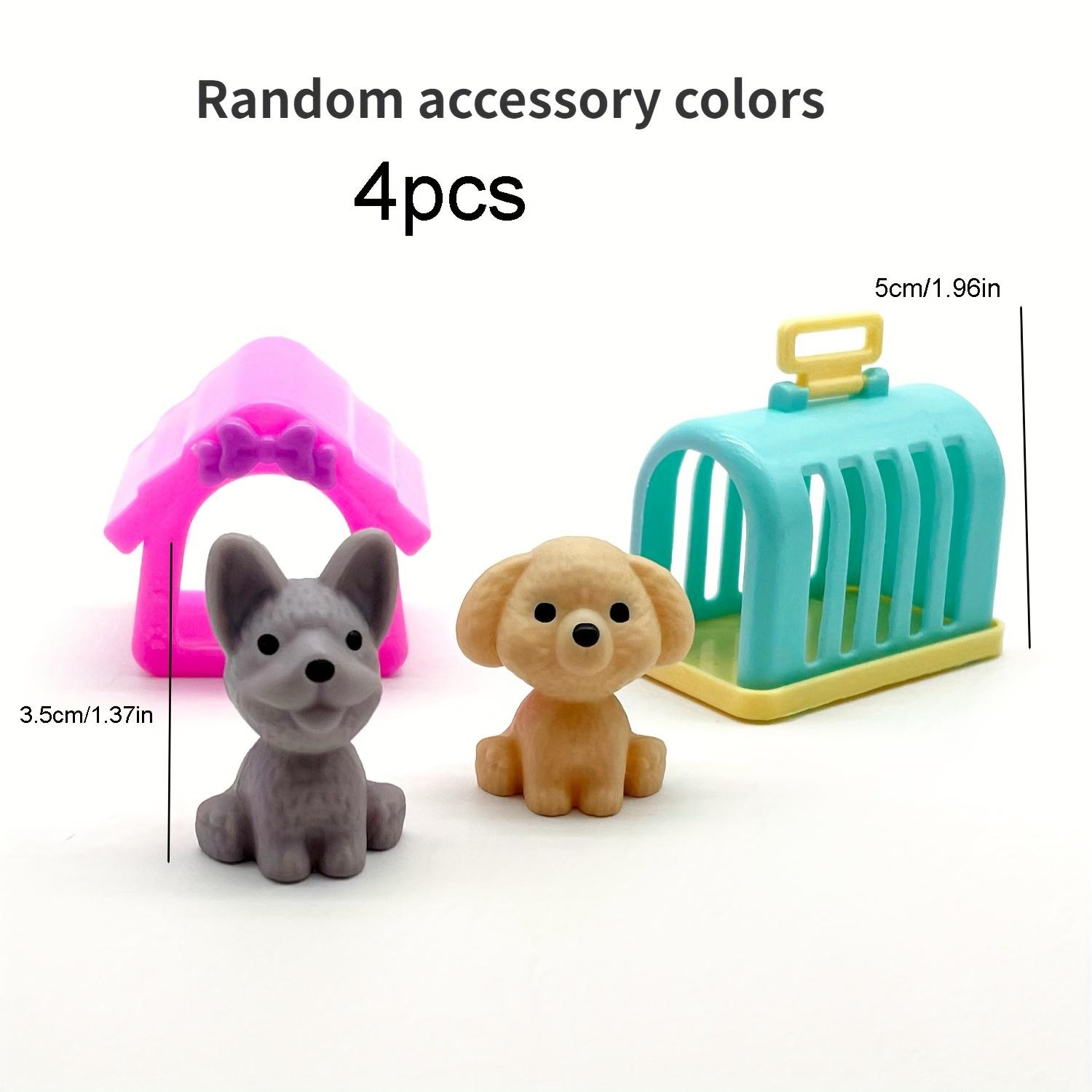 

Pretend Play Toy Fashion Mini Pets Cat Dog House Kennel Bathtub for Children Play House Toy Accessories Kids Best Gift
