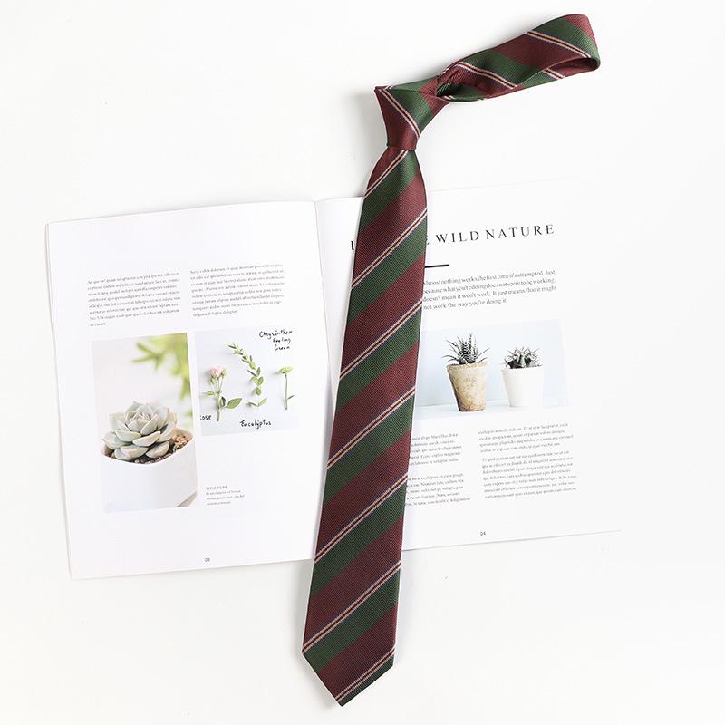 Lemon Sea Salt Plaid School Uniform Tie - Handmade Japanese Academy Style for Men & Women