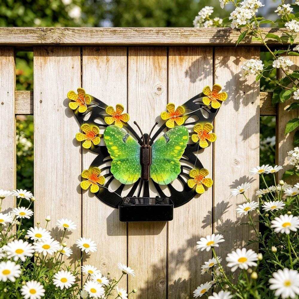 Waterproof Solar Butterfly Wall Light Solar Powered Garden Decoration Light Garden