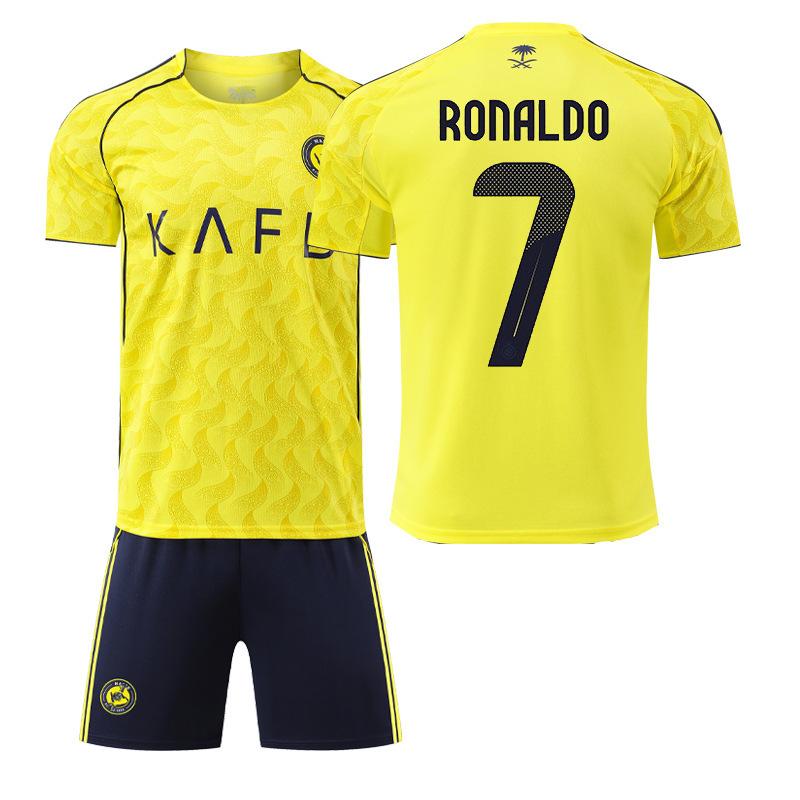 2526 Al Nassr home jersey No. 7 Cristiano Ronaldo adult children s men s and women s football jersey set cross-border new release 16