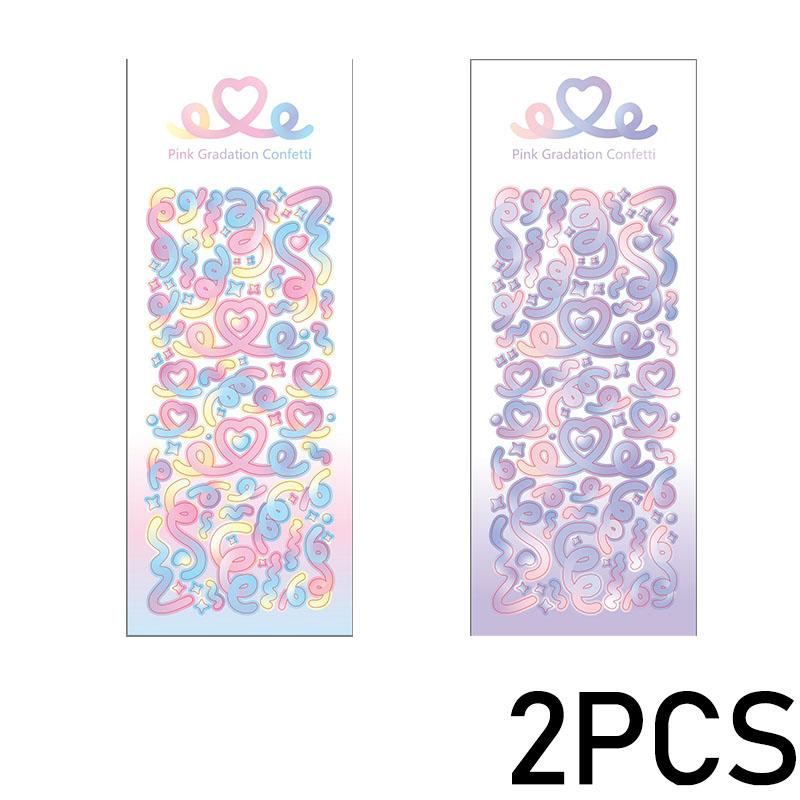1PCS New Cute Deco Stickers Photocard Decor Kawaii Decorative Scrapbooking Decorative Stickers Kpop Korean Toploader Sticker