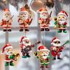 Santa Claus Christmas Ornaments 2D Flat Acrylic Hanging Ornament for Xmas