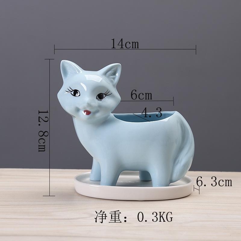 Gardening New Cartoon Ceramic Flower Pot Simple Creative Succulent Pot Ornament