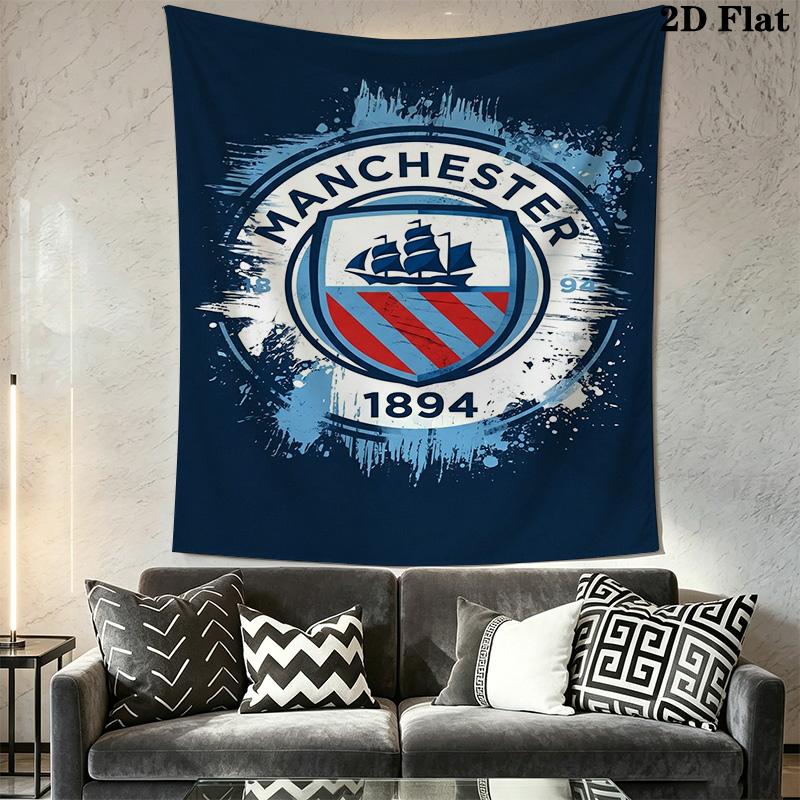 Manchester Football Club Crest Threepiece Set 1 Duvet Cover 2 Pillowcase Without Core Soft And Comfortable Bedding Set
