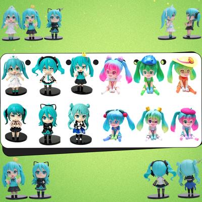 7Cm 6Style Random Hatsune Miku Virtual Singer Anime Action Figure 3D Pvc Model Character Cosplay Accessories Cute Lovely Kids