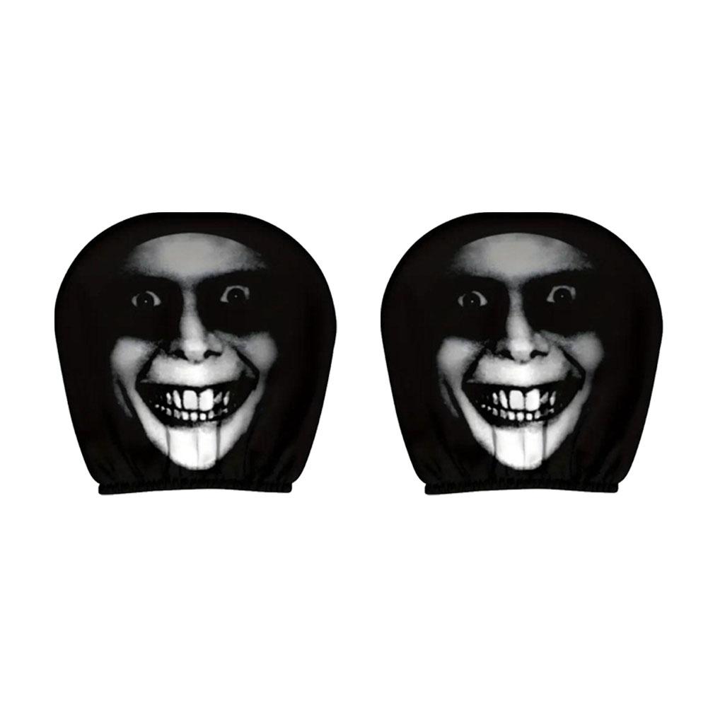 Funny Car Seat Mask Headrest Cover Full Face Car Interior Seats Halloween Decoration Funny Headrest Covers For Cars