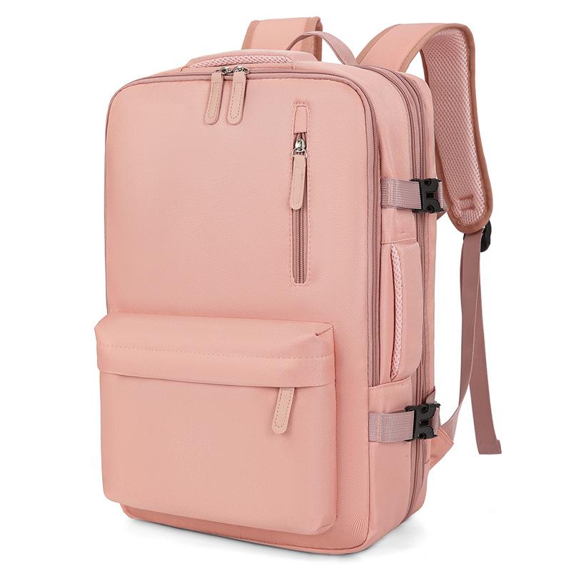 

TS JYL laptop bag,Women Backpack Large Korean Travel Bag Men Waterproof 16 Inch Laptop OneSize розовый