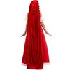Fesselnder roter Kapuzenumhang für Damen mit elegantem Design für Cosplay-Events