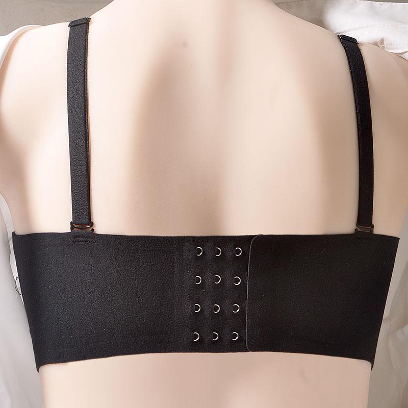 Large Size Bra Adjustable Seamless Women's Lingerie V-neck No Steel Rings Small Comfort Sporty Thin Push-up Bra Free Shippin