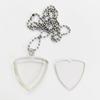 1/2/3Pcs Triangle Keychain Guitar Pick Holder Clear Case Heart Shaped