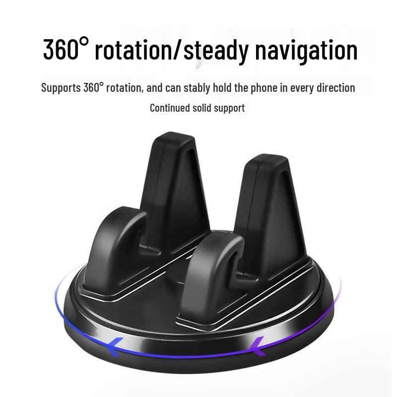 360° Rotating Car Phone Holder with Silicone Mount for Dashboard and Desktop