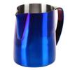 600ML Nádoba na pěnění mléka Matná Tmavě modrá 304 Nerezová ocel Válcová Džbánek Nádoba