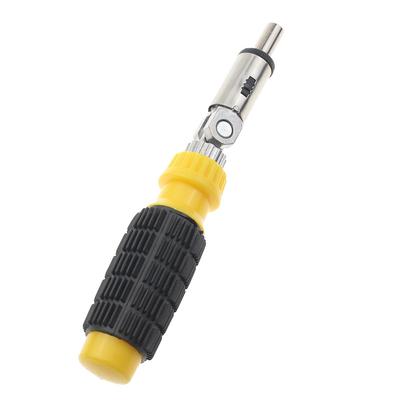 Portable 1/4 Inch Hex Ratchet Screwdriver - 180° Rotating Left/Right Handle for Easy Screw Driving Tasks