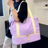 Pleated Model with Shoe Compartment Dry and Wet Separation Fitness Yoga Bag Outdoor Picnic Ingredients Storage Cotton Clothes Hand Luggage Bag