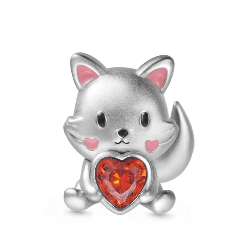 925 Silver Plated Cute Animal Charm Beads DIY Necklace Bracelet Gift Enamel Dog Panda Penguin Fashion Jewelry