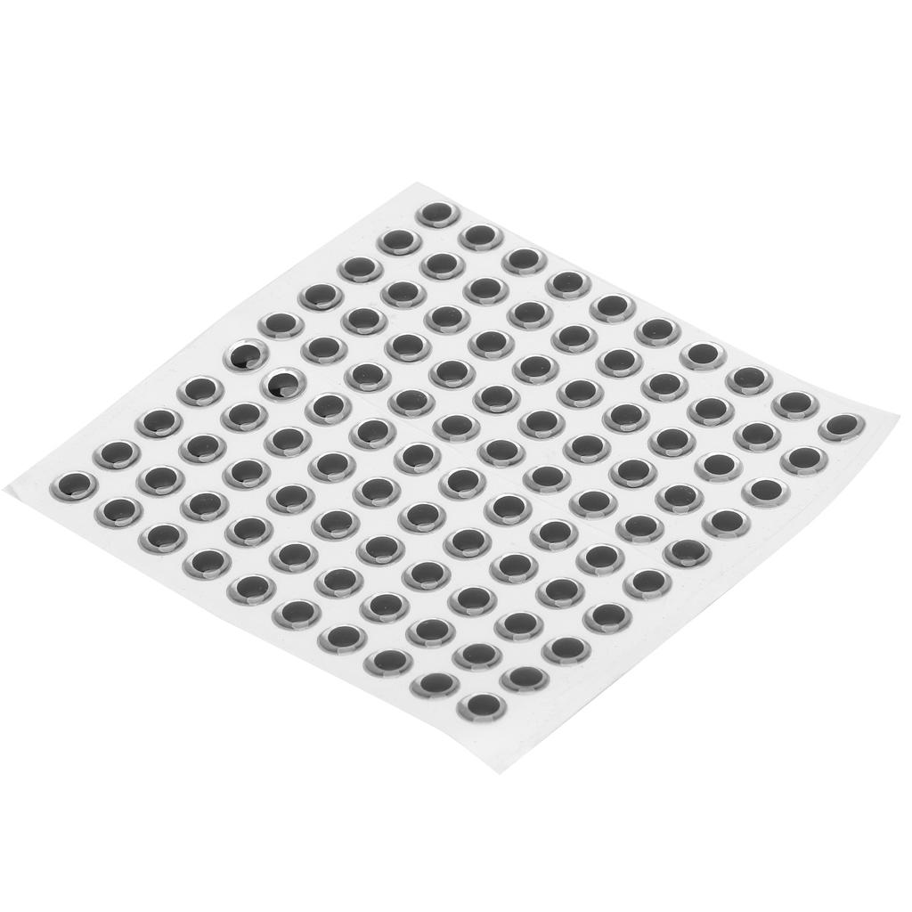 100PCS Pack Fishing Lure Eye 9mm 3D Realistic Fishing Eyes for Making Fishing BaitSilver