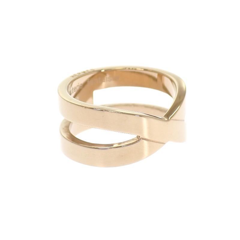 HERMES   Scarf Ring Gold Metal Women