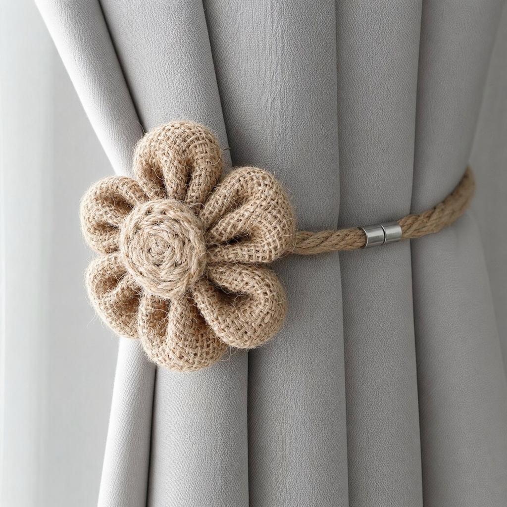 Magnetic Flower Curtain Tiebacks Decorative