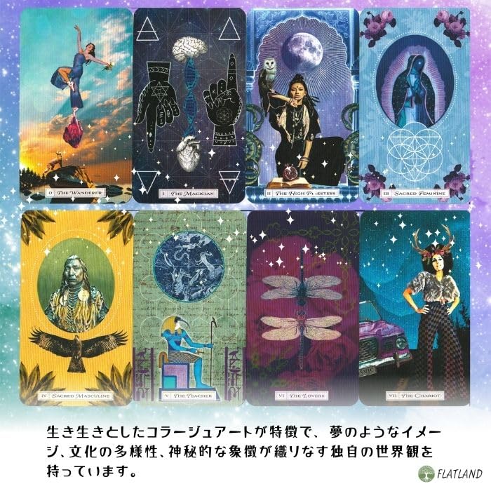 Tarot kosmického semene Tarotová metoda věštění Včetně japonského návodu Pravé tarotové karty 78 listů Vesmír