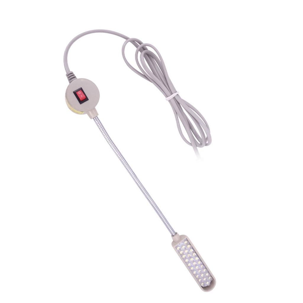 Sewing Machine Light Flexible Gooseneck 30-Bulb 2W LED Light Magnetic ON/Off Button for Household Use Workbench
