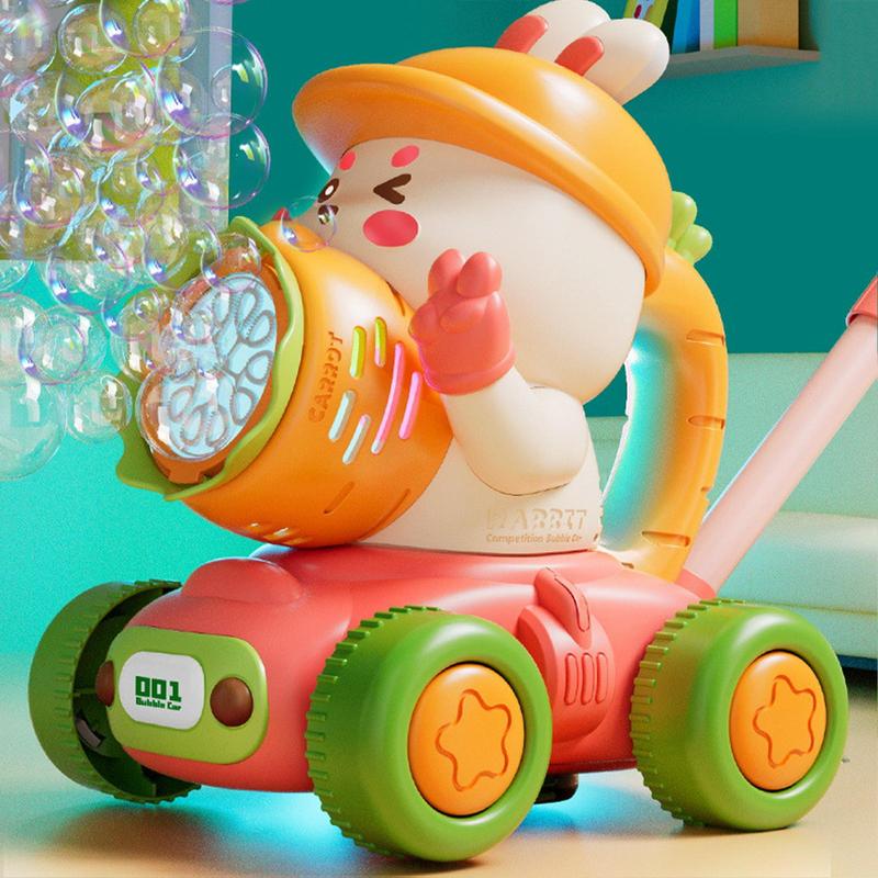 

Bubble Machine for Kids Rabbit Trolley Bubble Maker Automatic Foam Machine Foam Blower Educational Toys with LED Lights Rotating China Mainland