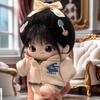 Boneca de pelúcia de algodão com cabelo curto de 20 cm, chapéu, jaqueta, roupas, vestimenta, bonecas de pelúcia macias, coleção de bonecas de bebê, presente de aniversário para crianças, Halloween