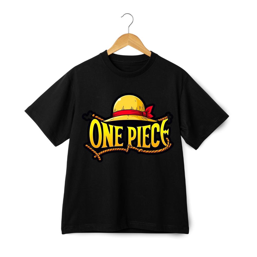 One Piece Straw Hat Logo T-Shirt – Luffy Anime Pirate Custom Crew Tee Unisex