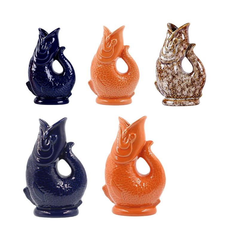 Creative Cocktail Cup Hawaii Ceramic Tiki Mug Fish Shaped Wine Mug Halloween Gift Personalized Ceramic Decorations Accessories