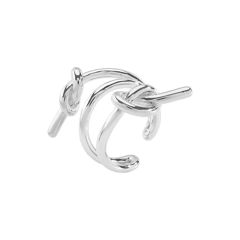 2025 New Creative Copper Twisted Open Rings for Women Personality Metal Bright Surface Plain Circle Trendy Ring Jewelry Gifts