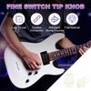 uxcell 3Pcs Guitar Toggle Switch Plastic Guitar Pickup Switch Knob Compatible with Replacement Part for Electric Beige 3-Way/5-Way Tip, Cross-Groove