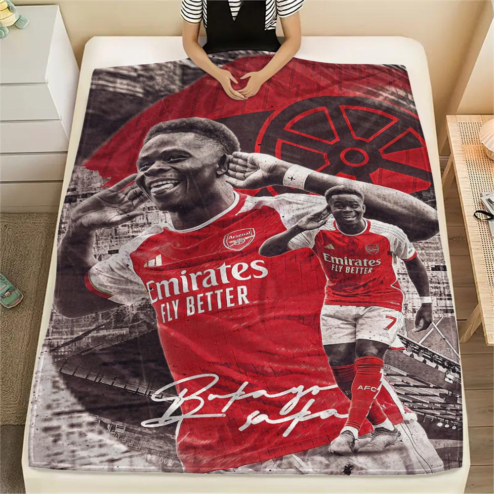 1Pc C Ronaldo Print Flannel Blanket, High quality Comfortable for All Seasons, Home Decor, Warmth and Comfort, Perfect for Christmas GiftS
