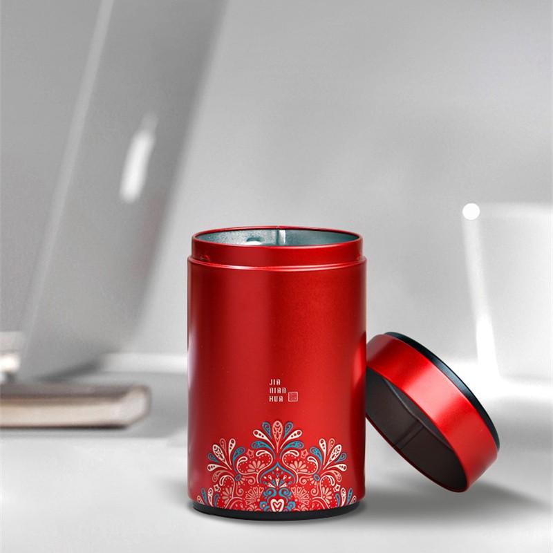 Large Capacity Tea Tin Can Box Tinplate Sealed Jar Packaging Box Metal Round Tank Dry Nut Candy Storage Container Gift Case
