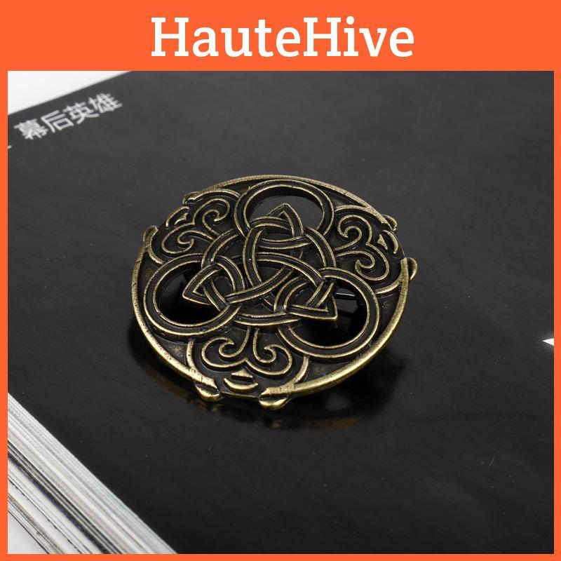 Nordic Inspired Celtic Knot Brooch With Alloy Material For Fashion Daily Wear