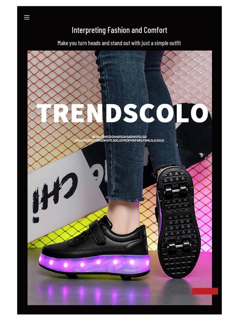 Lightweight Two-Wheel Roller Shoes for Beginners - Unisex Kids, Teens, and Adults Roller Skates