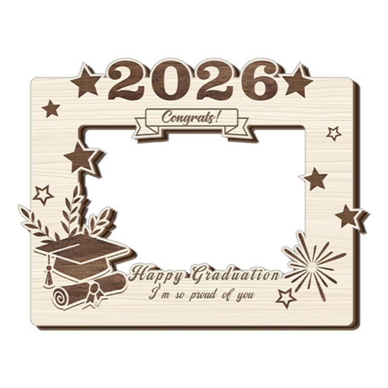 Elegant Wooden Picture Frame Solid Wood Photo Frame Specially Designs for 2026 Graduate to Display Treasure Moment