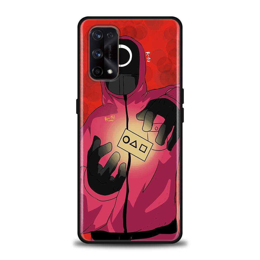 Custodia carina Squid Game TV Rossa Verde Per Realme C21Y C21 C25 C20 C15 C12 C11 C1 GT Master Neo Neo2 5G Funda Capa Custodia Morbida in Silicone