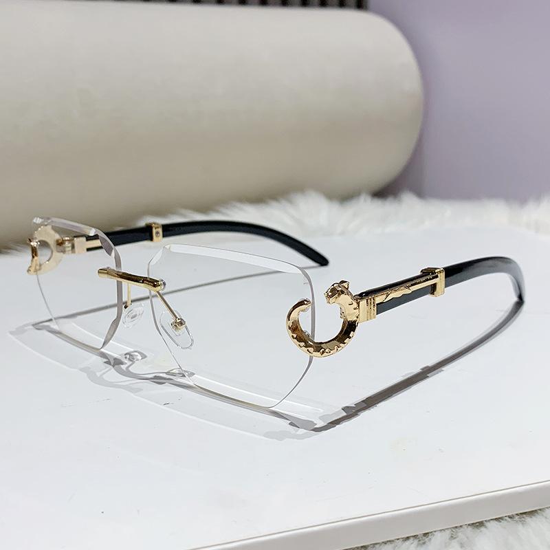 

Вінтажні Безкаркасні Сонцезахисні Окуляри з Головою Леопарда Жіночі Для Чоловіків Люксовий Бренд Дизайнерські Сонцезахисні Окуляри Панк Популярні Вуличні Тіньові Окуляри Uv400